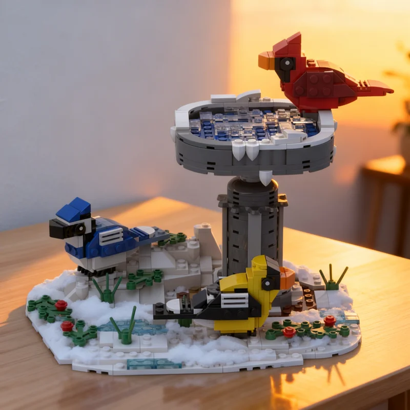 500 деталей MOC: Зимняя купальня для птиц, конструктор, подарок, креативный коллекционный декор, премиум-класс, для взрослых и детей, настольная игрушка для дома
500 деталей MOC: Зимняя купальня для птиц, конструктор, подарок, креативный коллекционный декор, премиум-класс, для взрослых и детей, настольная игрушка для дома