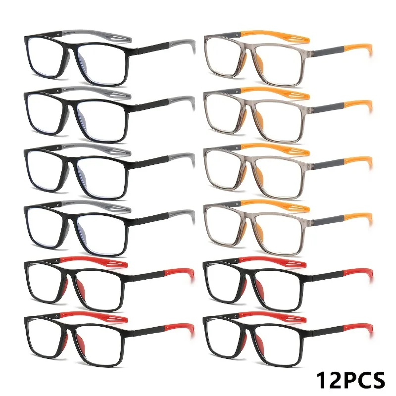 12 Pairs of Rectangular Fashionable Reading Glasses Simple and Comfortable for Daily Wear Unisex Reading Glasses
12 Pairs of Rectangular Fashionable Reading Glasses Simple and Comfortable for Daily Wear Unisex Reading Glasses