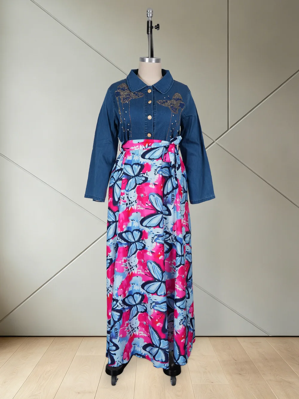African Denim Chiffon Dresses Elegant Women Long Sleeve Maxi Robe Plus Size Dashiki Ankara Lady Clothes Party Prom Evening Gowns
African Denim Chiffon Dresses Elegant Women Long Sleeve Maxi Robe Plus Size Dashiki Ankara Lady Clothes Party Prom Evening Gowns