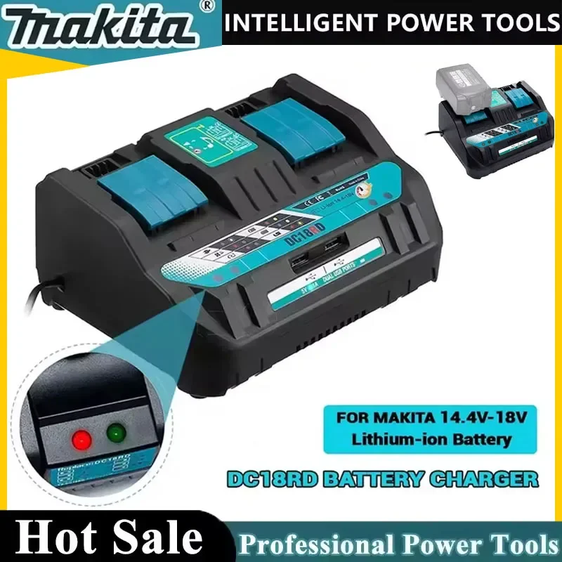 Makita Newest Double Li-ion Battery Charger 4A Charging Current for Makita 14.4V 18V BL1830 Bl1430 DC18RC DC18RA Fast Charging
Makita Newest Double Li-ion Battery Charger 4A Charging Current for Makita 14.4V 18V BL1830 Bl1430 DC18RC DC18RA Fast Charging