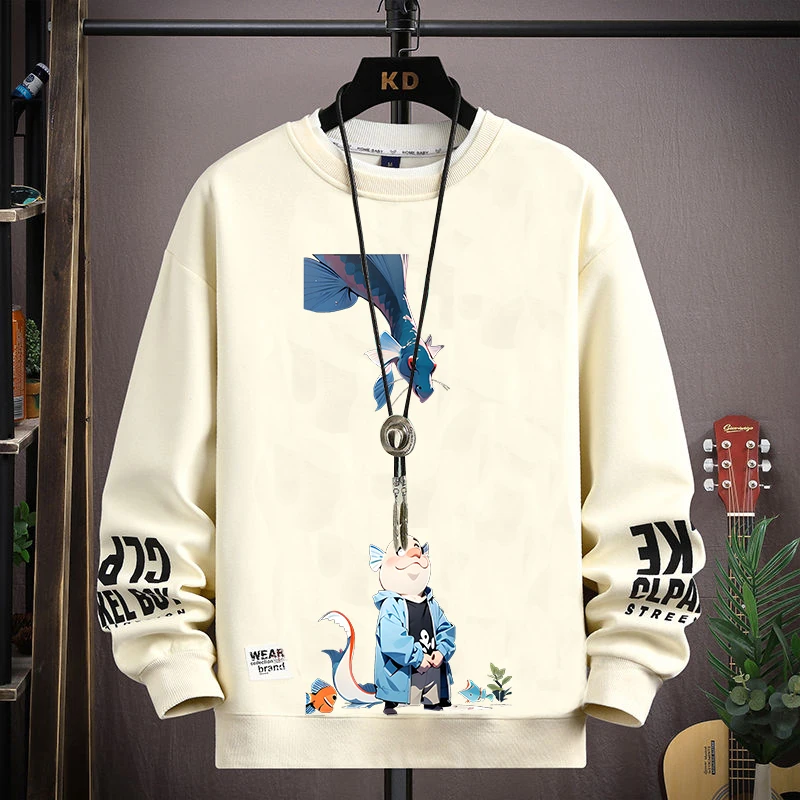 2024 Youth Style Hong Kong Fashion round Neck Printed Sweatshirt Men Loose Casual Daily Large Size Top Cotton Polyester
2024 Youth Style Hong Kong Fashion round Neck Printed Sweatshirt Men Loose Casual Daily Large Size Top Cotton Polyester