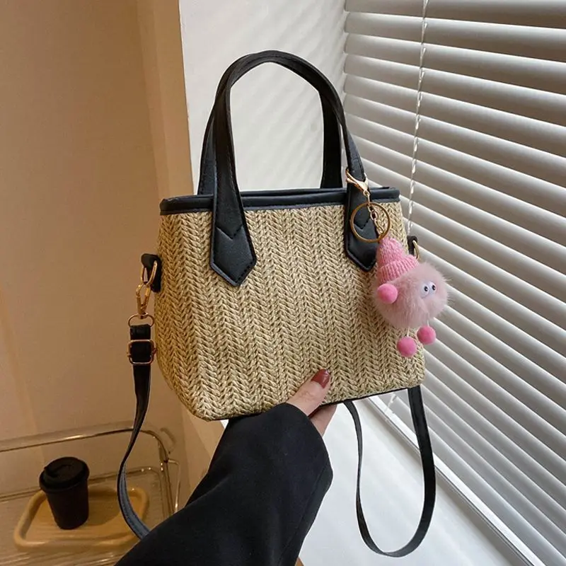 Foufurieux Summer Straw Woven Beach Bag Rattan Ladies Purses Handbag Wrist Pack Women Handle Female Bucket Tote Bags Travel Bags
Foufurieux Summer Straw Woven Beach Bag Rattan Ladies Purses Handbag Wrist Pack Women Handle Female Bucket Tote Bags Travel Bags