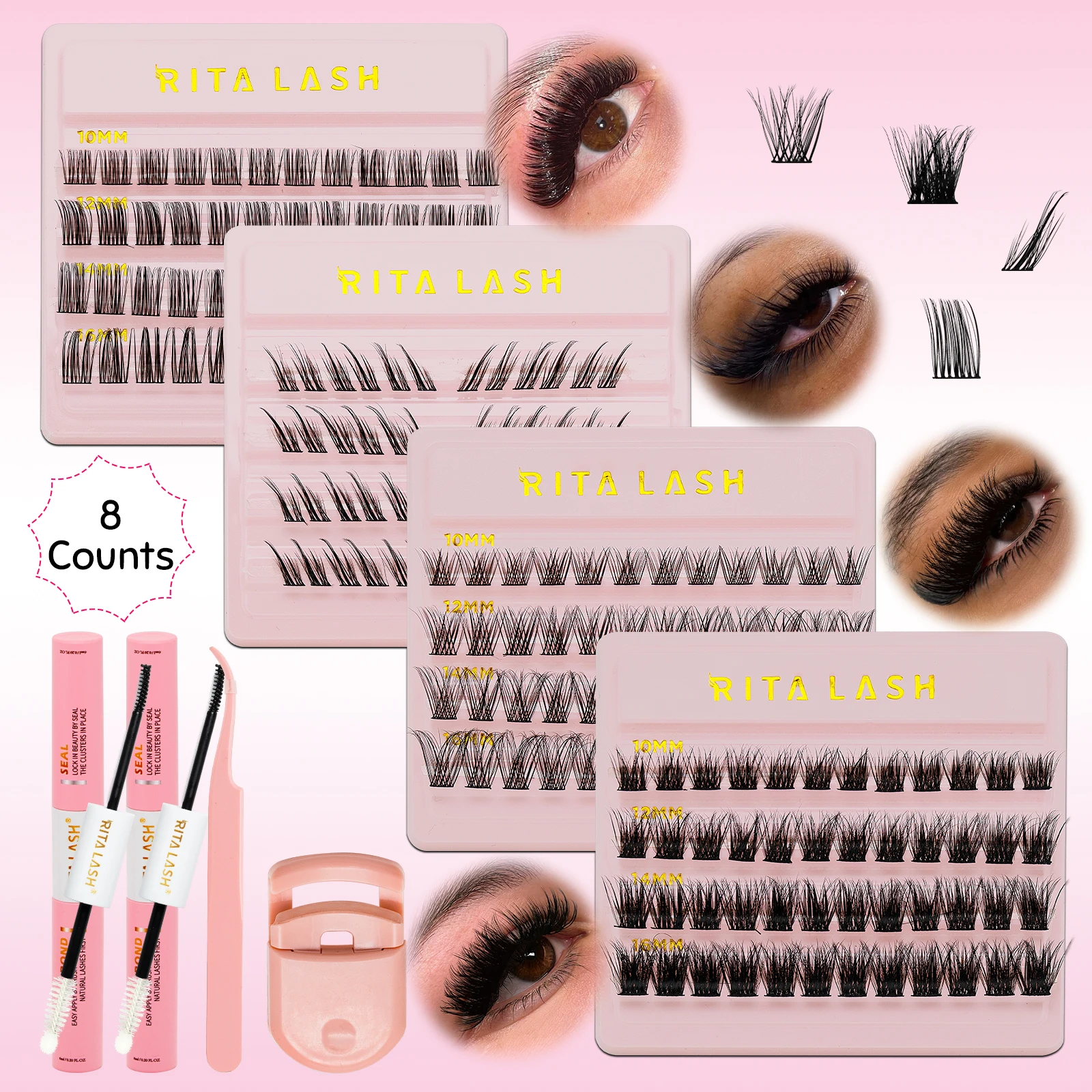 RITALASH Clusters Kit Lash Clusters Individual Eyelash Clusters Eyelash Extension Individual Fake Eyelashes Clusters Kit Ultra-T
RITALASH Clusters Kit Lash Clusters Individual Eyelash Clusters Eyelash Extension Individual Fake Eyelashes Clusters Kit Ultra-T