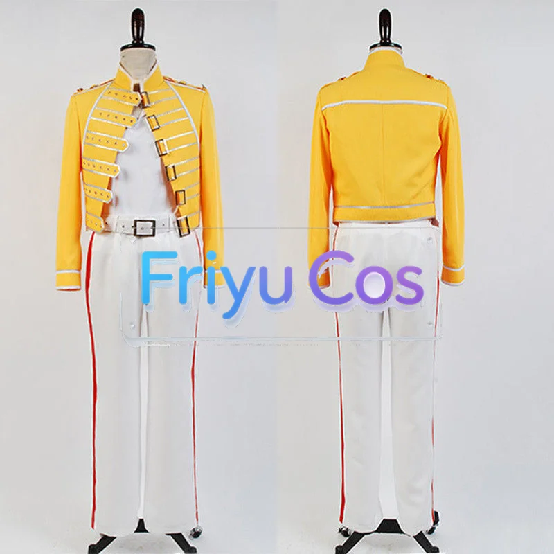 Queen Lead Vocals Freddie Mercury Yellow Jacket White Pants Cosplay Costume Full Set Gloves Included
Queen Lead Vocals Freddie Mercury Yellow Jacket White Pants Cosplay Costume Full Set Gloves Included