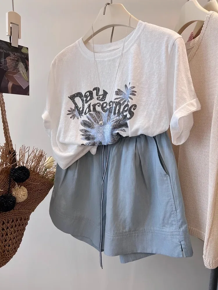 Женская футболка свободного кроя с круглым вырезом и коротким рукавом, больших размеров, дышащая, с принтом подсолнухов, повседневный хлопковый топ для лета
Женская футболка свободного кроя с круглым вырезом и коротким рукавом, больших размеров, дышащая, с принтом подсолнухов, повседневный хлопковый топ для лета