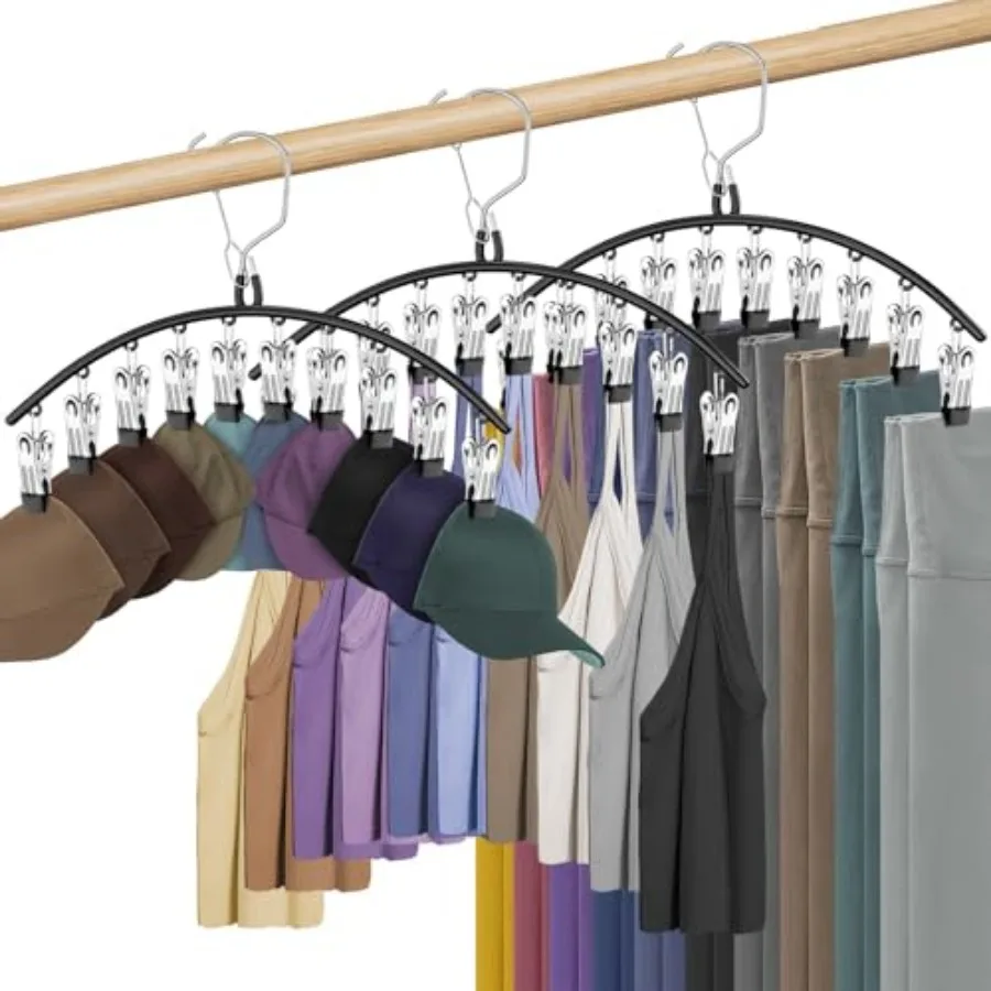 Skirt Pants Hangers with Clips, Legging Organizer for Closet Hanging with 10 Cilps Holds 30 Leggings/Shorts/Jeans/Skirts Pants
Skirt Pants Hangers with Clips, Legging Organizer for Closet Hanging with 10 Cilps Holds 30 Leggings/Shorts/Jeans/Skirts Pants
