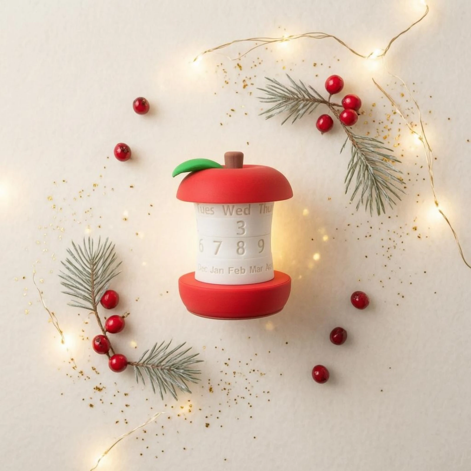 Apple Perpetual Calendar Raised Markings Rotating Perpetual Calendar Desktop Decor Single-Piece-Piece Molded Table Ornament
Apple Perpetual Calendar Raised Markings Rotating Perpetual Calendar Desktop Decor Single-Piece-Piece Molded Table Ornament