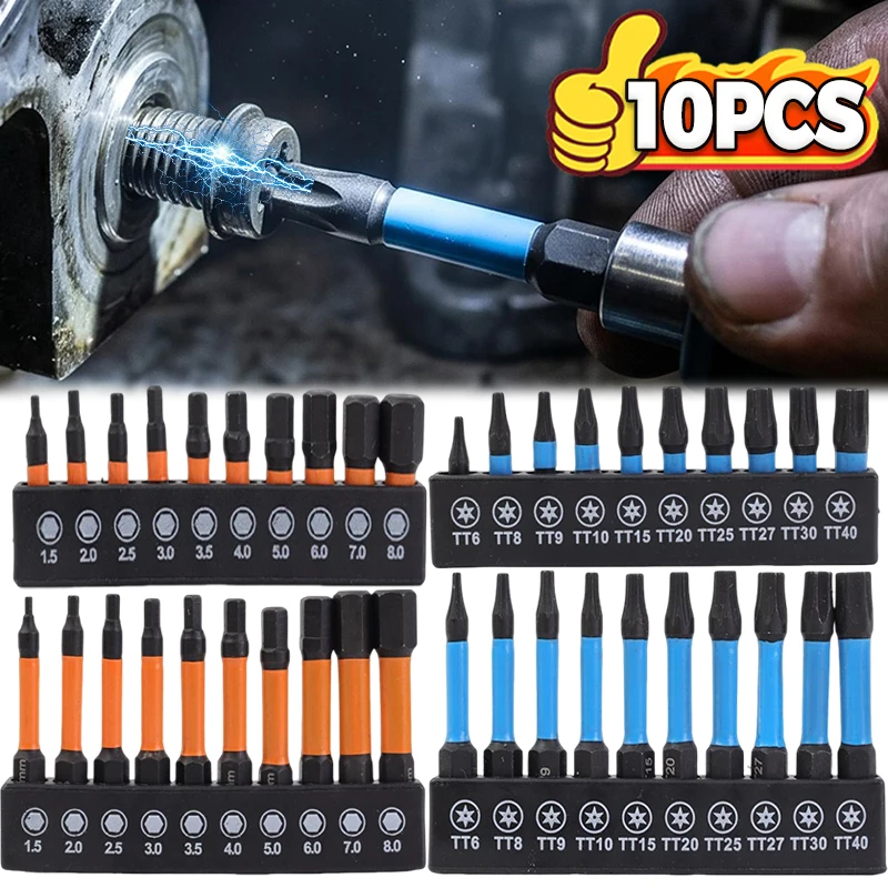 Impact Torx Drill Bit Set Magnetic Screwdriver Bit S2 Alloy Steel 1/4 Inch Hex Head Shank Screwdriver Head Impact Driver Drill
Impact Torx Drill Bit Set Magnetic Screwdriver Bit S2 Alloy Steel 1/4 Inch Hex Head Shank Screwdriver Head Impact Driver Drill