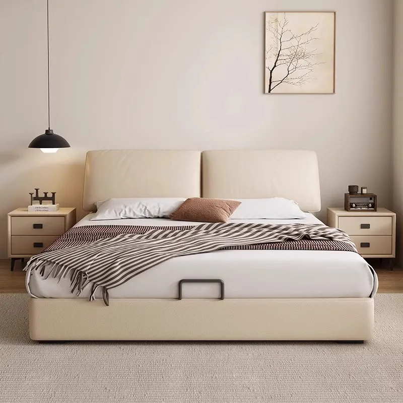 Princess Leather Bed Luxury Bedroom Double Queen Floor Modern Bed Design Space Saving European Simple Muebles Trendy Furniture
Princess Leather Bed Luxury Bedroom Double Queen Floor Modern Bed Design Space Saving European Simple Muebles Trendy Furniture