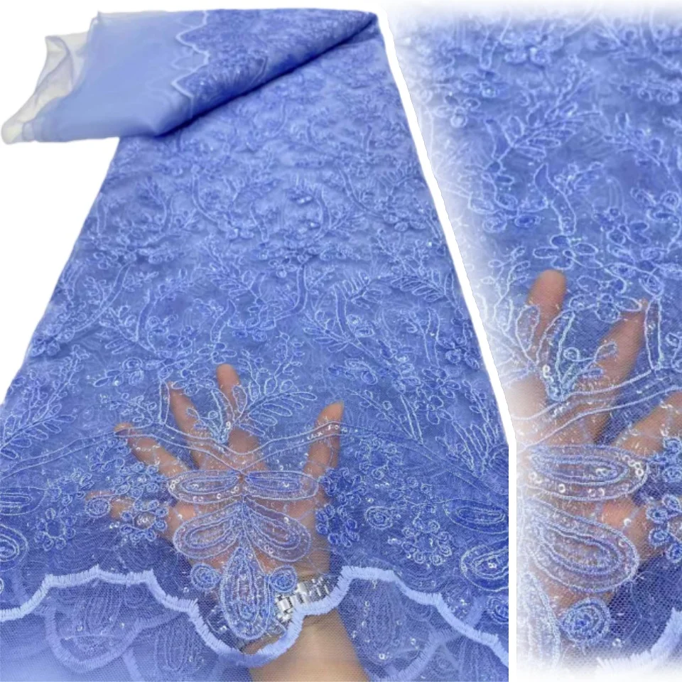 Высококачественная французская синяя африканская кружевная ткань с бисером, нигерийская кружевная ткань с пайетками для женских свадебных и праздничных платьев, шитье, 2554
Высококачественная французская синяя африканская кружевная ткань с бисером, нигерийская кружевная ткань с пайетками для женских свадебных и праздничных платьев, шитье, 2554