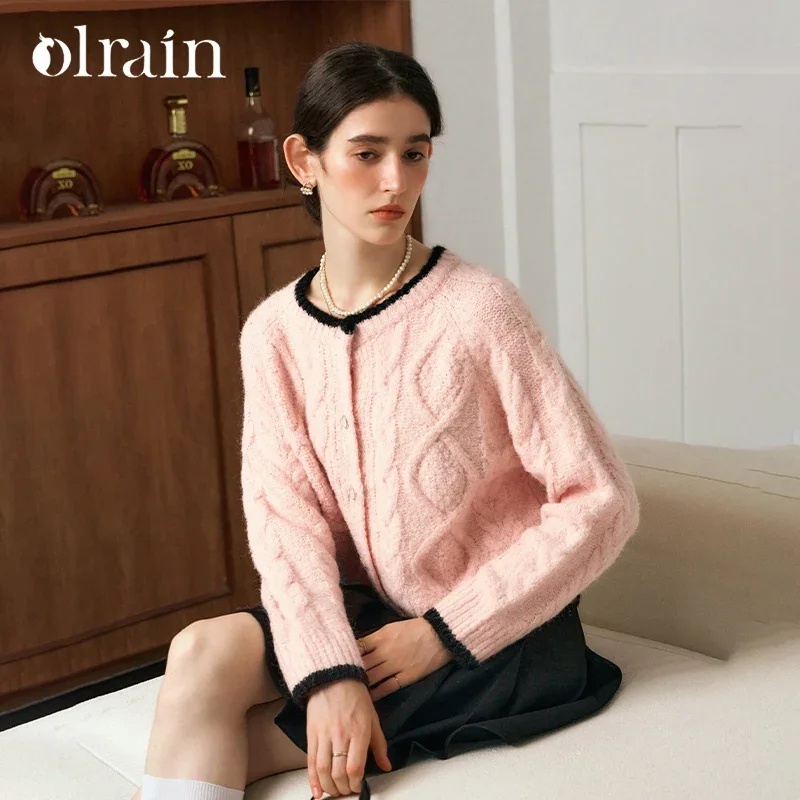 OLrain Argyle Jacquard Cardigan 2026 Spring Sweet Style Spliced Cerw Neck Long Sleeve Soft Comfort Knit Sweater O56DM95120
OLrain Argyle Jacquard Cardigan 2026 Spring Sweet Style Spliced Cerw Neck Long Sleeve Soft Comfort Knit Sweater O56DM95120