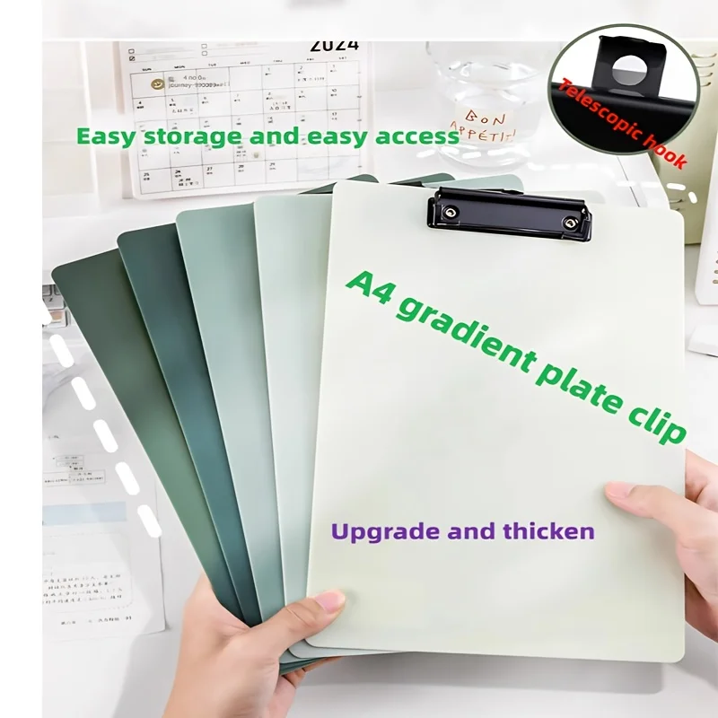 5pcs A4 Document Holder/Clipboard Writing Pad with Low-Profile Clips - Gradient Color for Note-Taking and Signature Storage
5pcs A4 Document Holder/Clipboard Writing Pad with Low-Profile Clips - Gradient Color for Note-Taking and Signature Storage