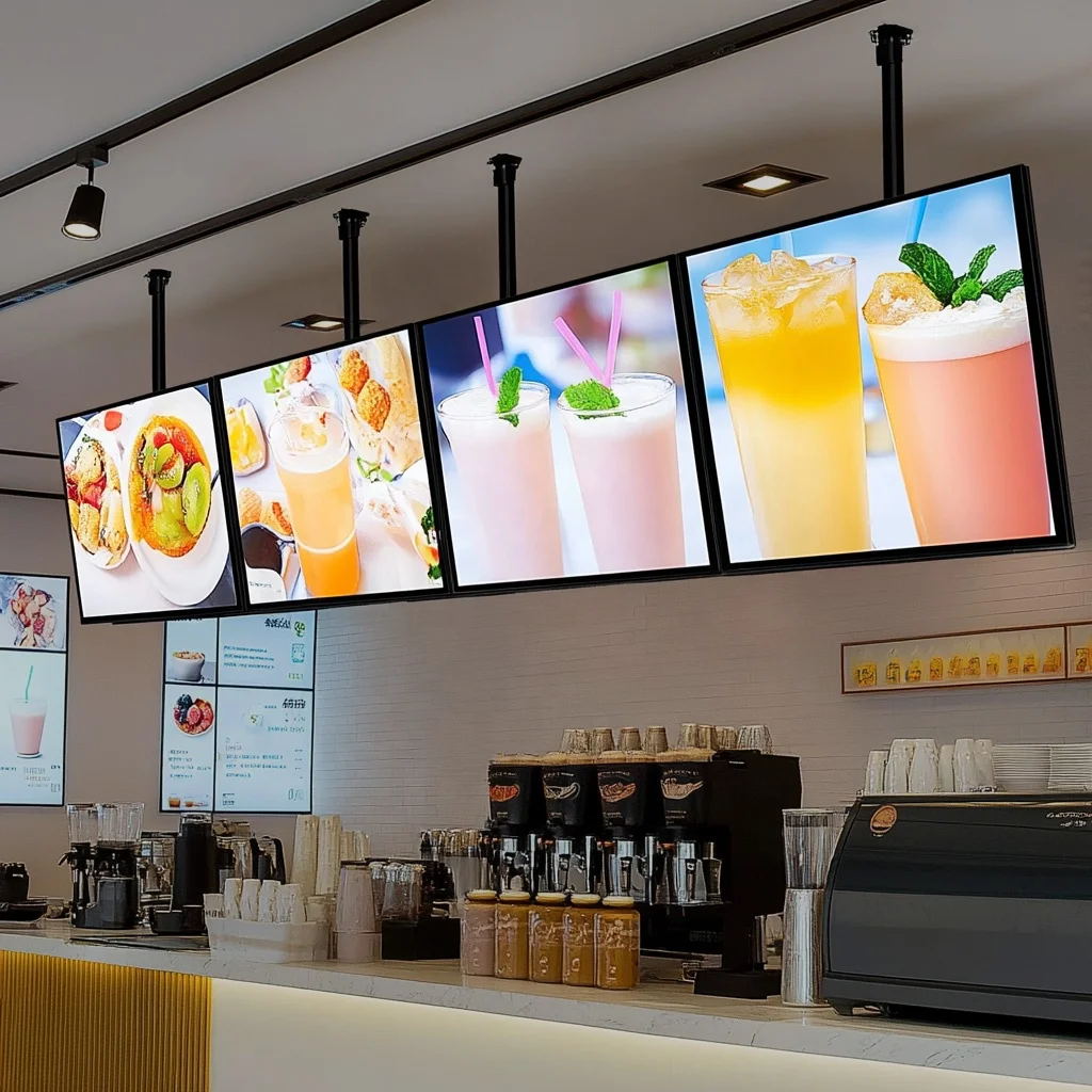 Tablettes Menu Digital Display Screen Restaurant Hanging Digital Menu Board Displayer LCD Digital Menu Board
Tablettes Menu Digital Display Screen Restaurant Hanging Digital Menu Board Displayer LCD Digital Menu Board