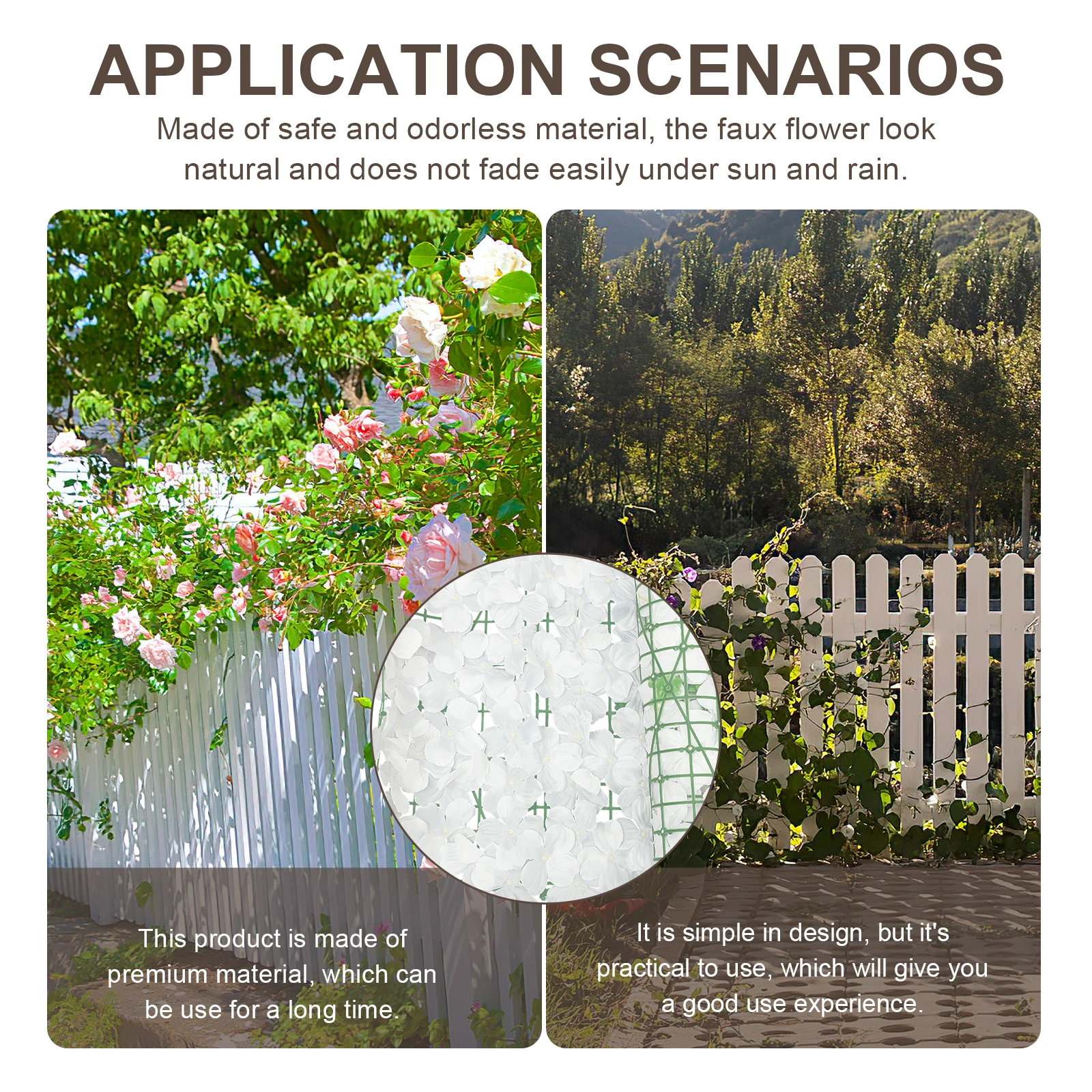 Artificial Plant White Balcony Garden Decoration Vines Screen Stretchable Fence Balcony Plant Flower Fence Durable Material Fine 
Artificial Plant White Balcony Garden Decoration Vines Screen Stretchable Fence Balcony Plant Flower Fence Durable Material Fine