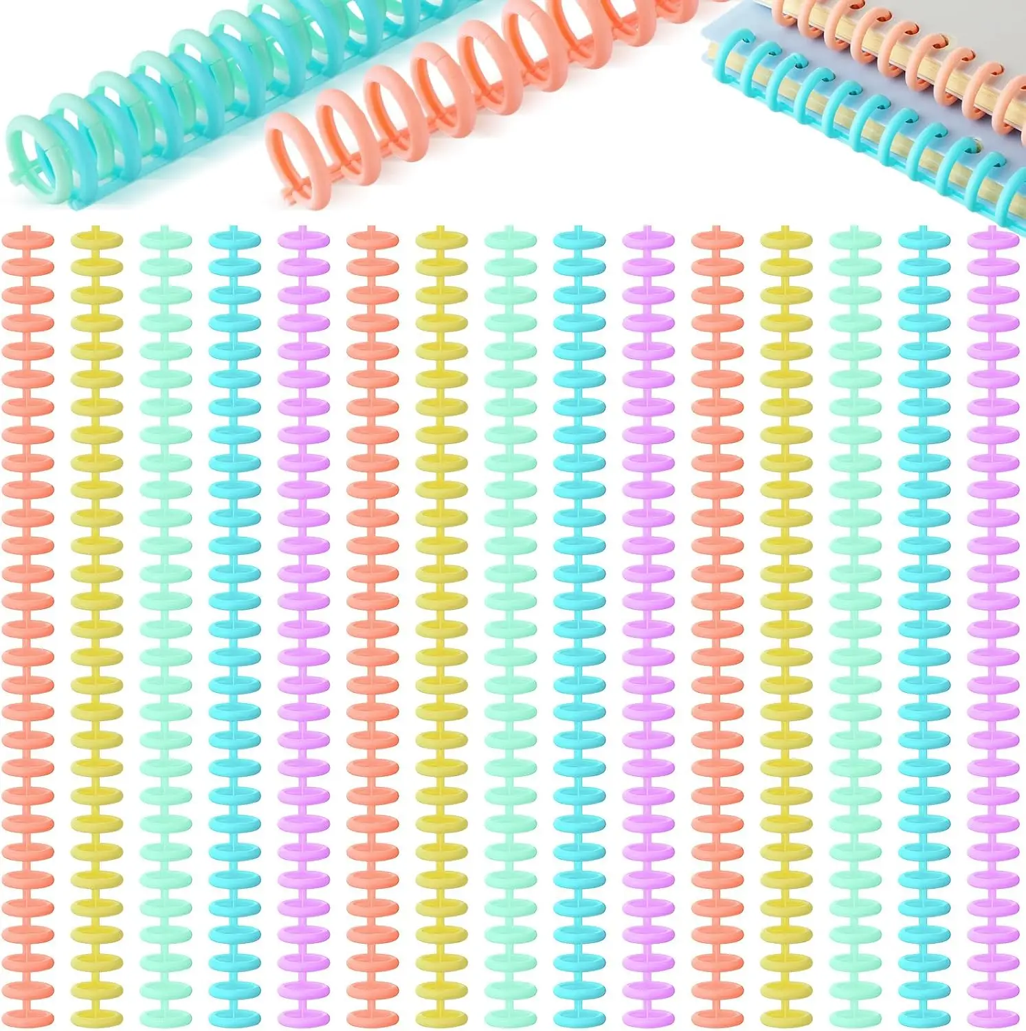 50 Pcs Comb Binding Spines 1/2" Diameter 30 Ring Plastic Binder Combs and Spines Binding Easy Edit Spines for Teacher Student Document Notebook File Making, 85 Sheet Capacity, 5 Colors
50 Pcs Comb Binding Spines 1/2" Diameter 30 Ring Plastic Binder Combs and Spines Binding Easy Edit Spines for Teacher Student Document Notebook File Making, 85 Sheet Capacity, 5 Colors