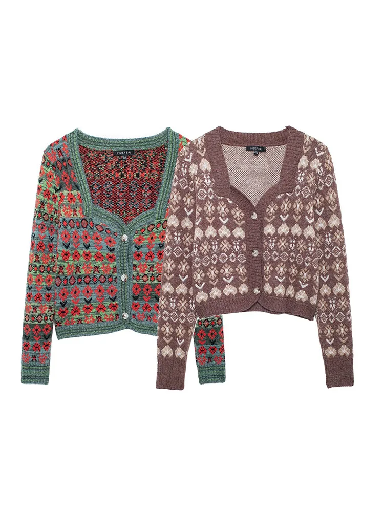 New Fall Women's Clothing European and American French Design Fashionable and Versatile Casual Style Jacquard Knitted Jacket
New Fall Women's Clothing European and American French Design Fashionable and Versatile Casual Style Jacquard Knitted Jacket