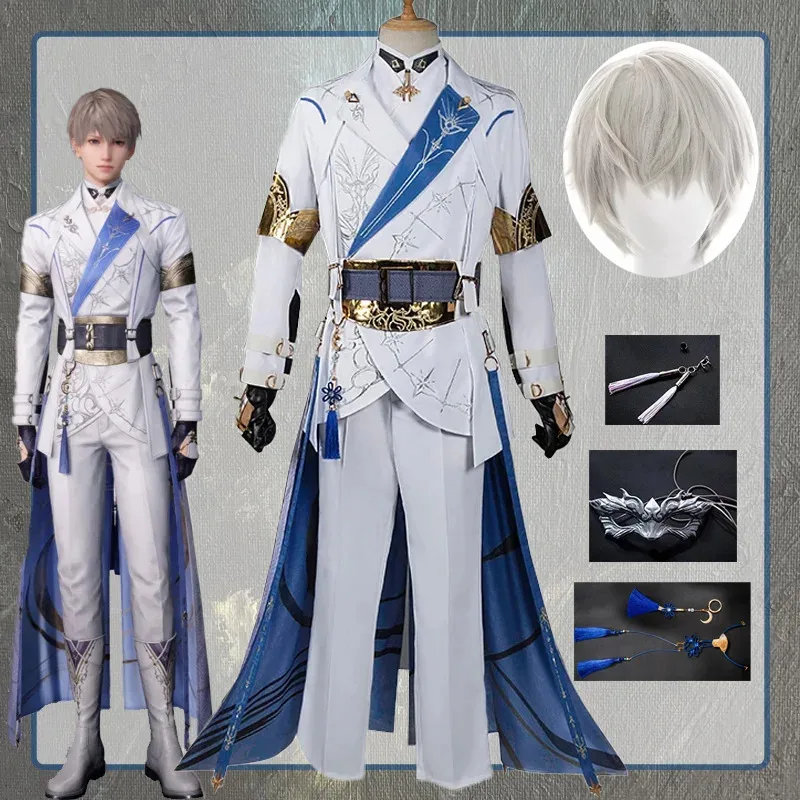 Customized 'Love and Deepspace' Xavier Cosplay Event Costume Set: A Blue and White Tuxedo Suit with Silver Wig
Customized 'Love and Deepspace' Xavier Cosplay Event Costume Set: A Blue and White Tuxedo Suit with Silver Wig