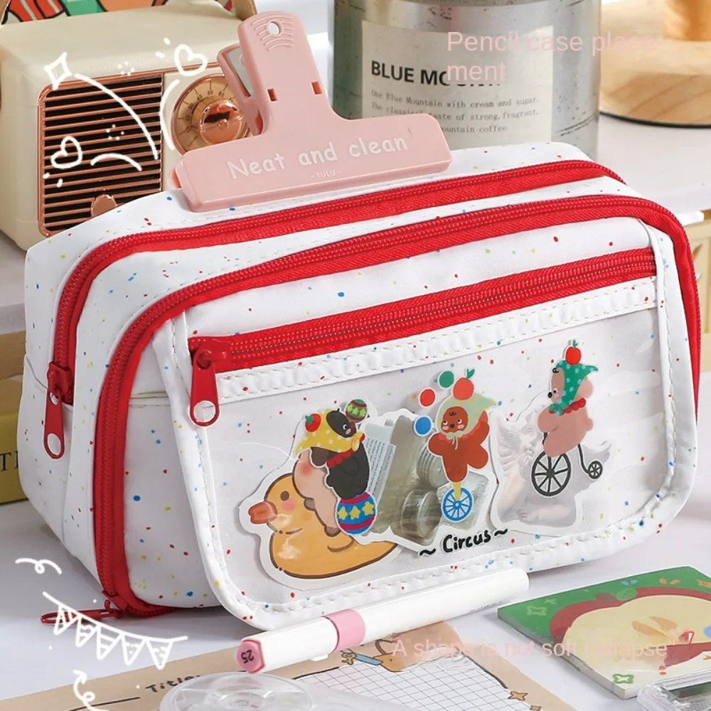 Large Capacity Cartoon Pencil Case Animal Bear Dog Cosmetics Storage Stationery Storage Bag Zipper Handheld Korean Pencil Bag
Large Capacity Cartoon Pencil Case Animal Bear Dog Cosmetics Storage Stationery Storage Bag Zipper Handheld Korean Pencil Bag