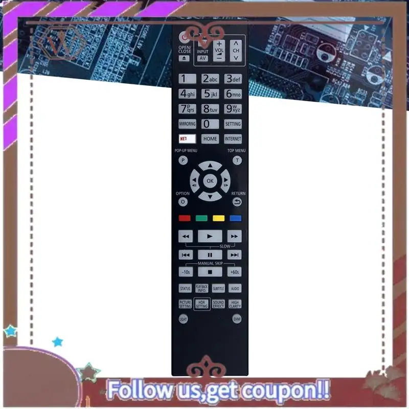 ABBG-Заменено N2QAYA000172 Пульт дистанционного управления для DVD-плеера Panasonic DPUB9000GN DP-UB9000-K
ABBG-Заменено N2QAYA000172 Пульт дистанционного управления для DVD-плеера Panasonic DPUB9000GN DP-UB9000-K