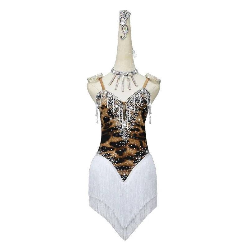 Leopard Print Latin Dance Dress Clothes For Ladies Ballroom for Women Short Skirts Outdoor Sexy Costume Customized
Leopard Print Latin Dance Dress Clothes For Ladies Ballroom for Women Short Skirts Outdoor Sexy Costume Customized
