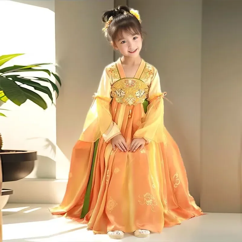 Chinese Hanfu Dress Girls Ancient Hanfu Dress Children Carnival Halloween Fairy Cosplay Costume Yellow Dress For Girls 3-15
Chinese Hanfu Dress Girls Ancient Hanfu Dress Children Carnival Halloween Fairy Cosplay Costume Yellow Dress For Girls 3-15
