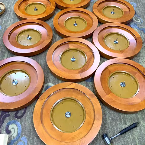 18 Inch Birch Wood Roulette Wheel Professional Casino Gaming Wheel for Home Club