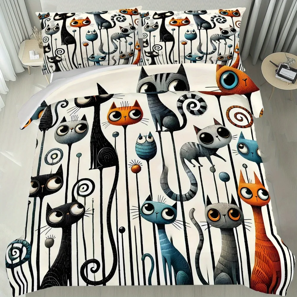 3pcs Bedding Set Burton Style Gothic Cat 3D Printed Cozy Duvet Cover Set King Queen Twin Single Size Birthday Gift Bedroom Decor
3pcs Bedding Set Burton Style Gothic Cat 3D Printed Cozy Duvet Cover Set King Queen Twin Single Size Birthday Gift Bedroom Decor