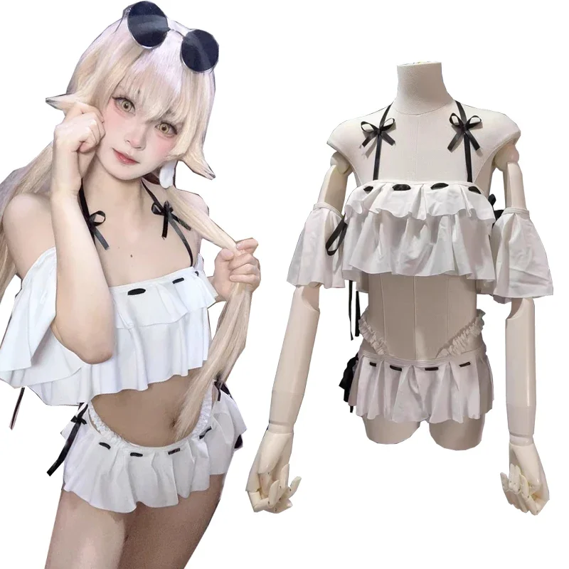 Blue Archive Ajitani Hifumi Swimsuit Cosplay Sukumizu Swimwear For Cute Lolita Student Girl White Ruffle Swimsuits Bathing Suit
Blue Archive Ajitani Hifumi Swimsuit Cosplay Sukumizu Swimwear For Cute Lolita Student Girl White Ruffle Swimsuits Bathing Suit