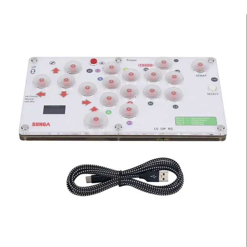 17-Button Mini Arcade Controller Fight Stick Gaming Controller With Screen Replacement Parts For Hitbox PC/PS4
17-Button Mini Arcade Controller Fight Stick Gaming Controller With Screen Replacement Parts For Hitbox PC/PS4