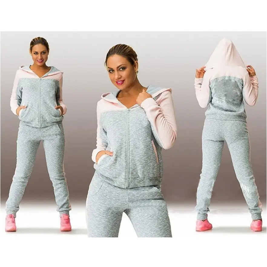 Women's Splicing Hooded Sweatirt Sports Suit Long Pants Faionable Casual Wear Autumn Collection No Brand Registered
Women's Splicing Hooded Sweatirt Sports Suit Long Pants Faionable Casual Wear Autumn Collection No Brand Registered