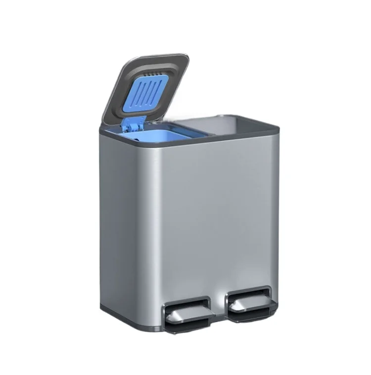 Trash Can 9L+9L Lid Double Kitchen Large Trash Bin Bathroom Bedroom Toilet Stainless Steel Litter Bins Garbage Cube with Pedal
Trash Can 9L+9L Lid Double Kitchen Large Trash Bin Bathroom Bedroom Toilet Stainless Steel Litter Bins Garbage Cube with Pedal