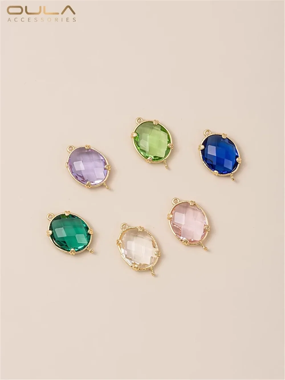 14K Gold-Color Plated Oval Zircon Edge Double Hanging Diy Accessories Pendant Bracelet Necklace Earrings Pendant
14K Gold-Color Plated Oval Zircon Edge Double Hanging Diy Accessories Pendant Bracelet Necklace Earrings Pendant