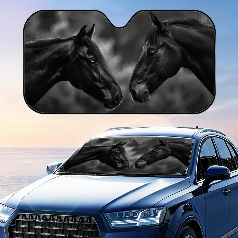 Black Horse Patterned Sun Visor Foldable Universal Car Windshield Sun Shade UV Protection Heat Insulation Foldable Cover
Black Horse Patterned Sun Visor Foldable Universal Car Windshield Sun Shade UV Protection Heat Insulation Foldable Cover