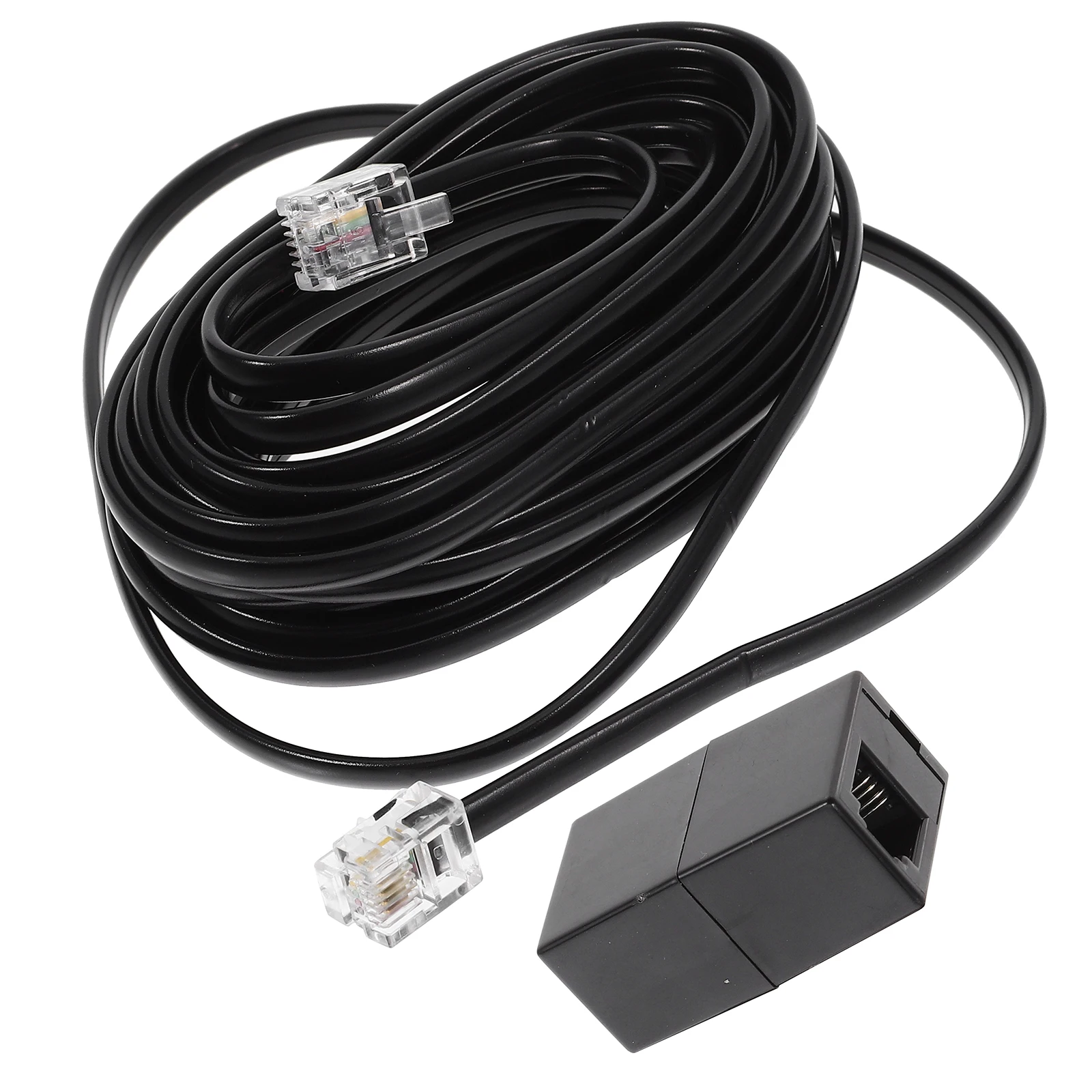1 set Telephone Cord Set 6P4C RJ11 Black Phone Cable Coupler Staples 15ft Landline Wire Clips Speaker Ethernet Coax Extension
1 set Telephone Cord Set 6P4C RJ11 Black Phone Cable Coupler Staples 15ft Landline Wire Clips Speaker Ethernet Coax Extension