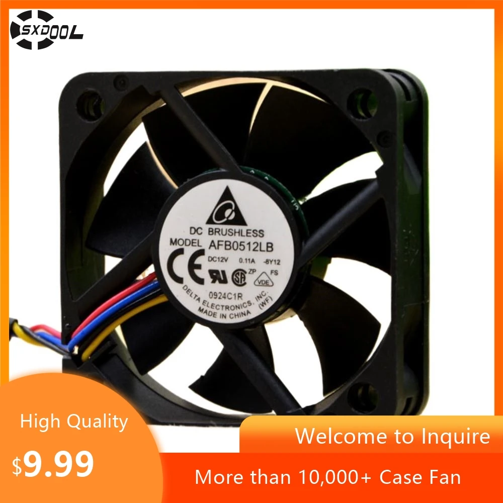 50mm Fan for Delta AFB0512LB 50mm 12V 0.11A Silent Cooling Fan, Double Ball Bearing, Low Noise (16dB), 180,000 Hours Lifespan
50mm Fan for Delta AFB0512LB 50mm 12V 0.11A Silent Cooling Fan, Double Ball Bearing, Low Noise (16dB), 180,000 Hours Lifespan