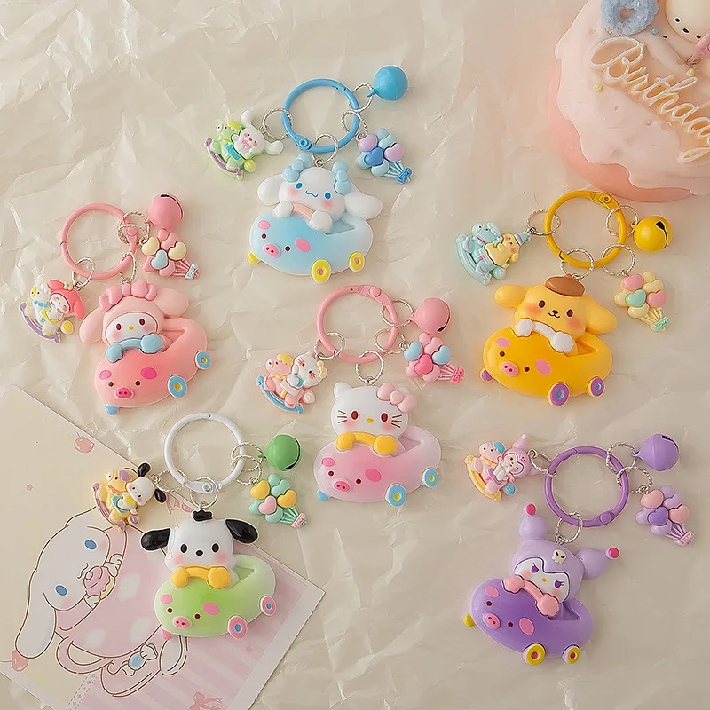 Cartoon Sanrio Hello Kitty Kuromi Melody Doll KeyringCute Animal Bumper Car Resin Keychain Sweet Girly Cartoon Pendant Bag Decor
Cartoon Sanrio Hello Kitty Kuromi Melody Doll KeyringCute Animal Bumper Car Resin Keychain Sweet Girly Cartoon Pendant Bag Decor