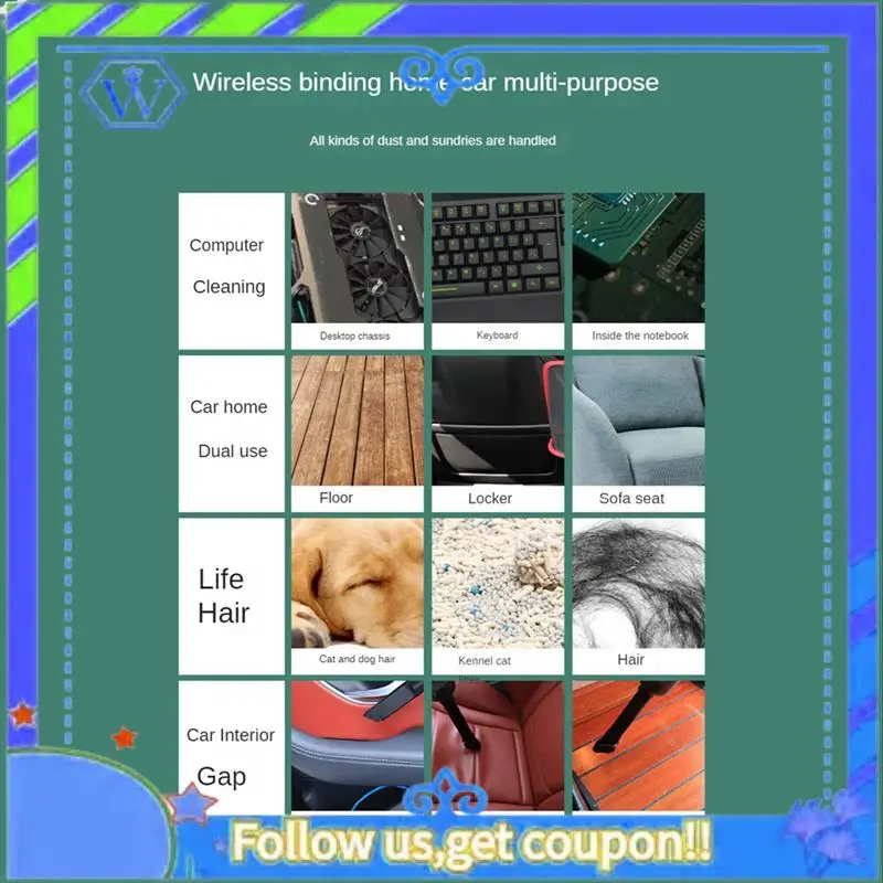 Easy To Use 9000Pa Wireless Car Vacuum Cleaner Cordless Handheld Auto Vacuum Home & Car Dual Use Mini Vacuum Cleaner
Easy To Use 9000Pa Wireless Car Vacuum Cleaner Cordless Handheld Auto Vacuum Home & Car Dual Use Mini Vacuum Cleaner