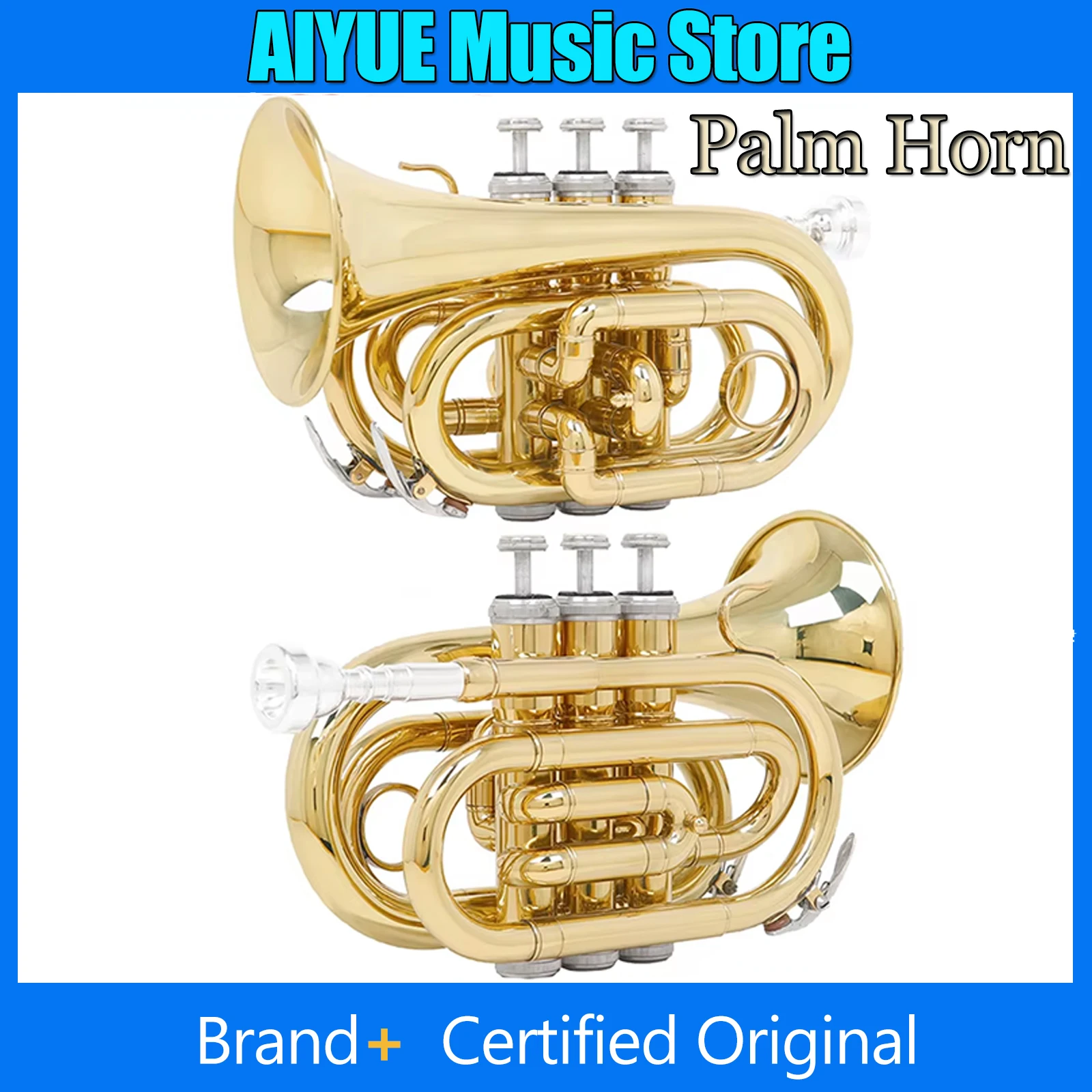 Shuffle Trumpet Palm Horn Bb Tune Brass Body Mini Pocket Cornet Brass Instruments with Case Glove Mouthpiece Parts Accessories
Shuffle Trumpet Palm Horn Bb Tune Brass Body Mini Pocket Cornet Brass Instruments with Case Glove Mouthpiece Parts Accessories