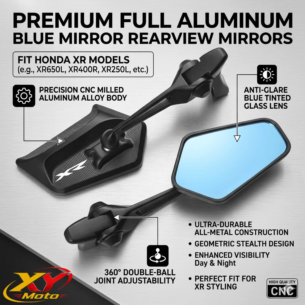 High-end All Metal universal Adjustable Motorcycle rearview mirror Blue Glass For Honda XR230 MOTARD XR 230 250 40 125 2005-2012
High-end All Metal universal Adjustable Motorcycle rearview mirror Blue Glass For Honda XR230 MOTARD XR 230 250 40 125 2005-2012