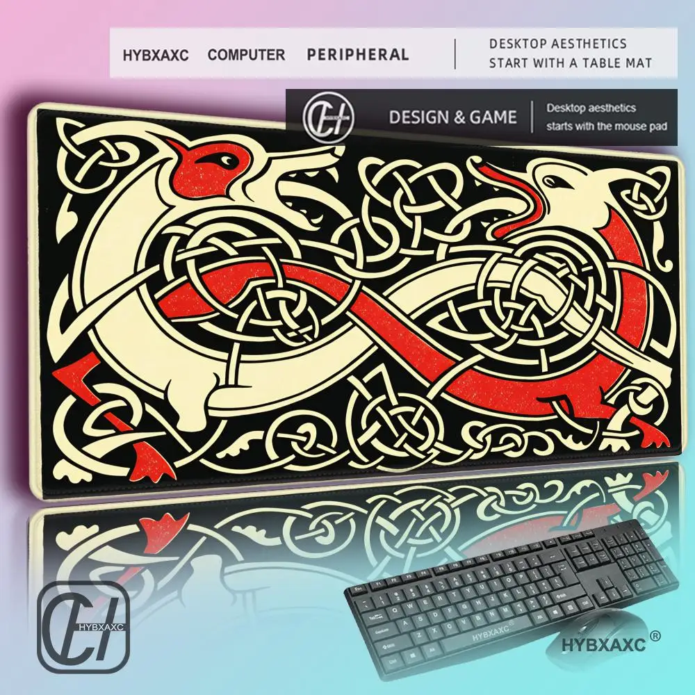 HYBXAXC Celtic Dragon Desk Mat, Medieval Knotwork Extended Mouse Pad, Gothic Red Gold Desk Decor, Fantasy Gaming Desk Accessory
HYBXAXC Celtic Dragon Desk Mat, Medieval Knotwork Extended Mouse Pad, Gothic Red Gold Desk Decor, Fantasy Gaming Desk Accessory