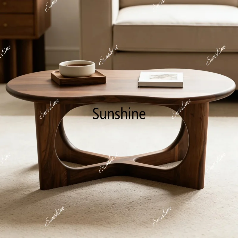 Modern simple special-shaped coffee table household size apartment solid wood living room creativity
Modern simple special-shaped coffee table household size apartment solid wood living room creativity