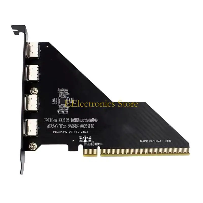 B03C Fast PCIe X16 Expansion Card Support PCIEX4X4X4X4 Split to Oculink SFF8612 Expansion for Advanced Graphics Processing