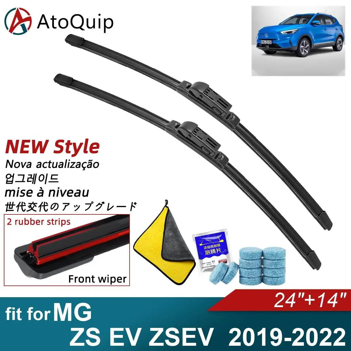 Car Windshield Wiper Blades Fit For MG ZS EV ZSEV Wiper Blades Soft Rubber Auto Front Windscreen 2019 2020 2021 2022
Car Windshield Wiper Blades Fit For MG ZS EV ZSEV Wiper Blades Soft Rubber Auto Front Windscreen 2019 2020 2021 2022