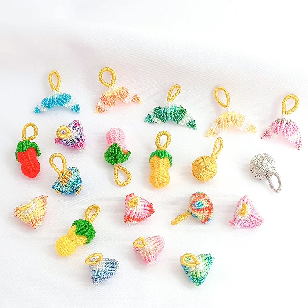 4 Pieces Chinese Style Colorful Rope Woven Peanut Fish Tail Small Zongzi Pendant DIY Jewelry Making Necklace Bracelet Accessory
4 Pieces Chinese Style Colorful Rope Woven Peanut Fish Tail Small Zongzi Pendant DIY Jewelry Making Necklace Bracelet Accessory