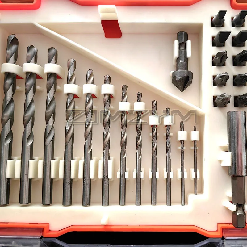 52PCS/Set Electric Flat Drill Head High Speed Steel Bits Set Twist Drill Bench Drilling Head Cement Wood Drill Accessories
52PCS/Set Electric Flat Drill Head High Speed Steel Bits Set Twist Drill Bench Drilling Head Cement Wood Drill Accessories
