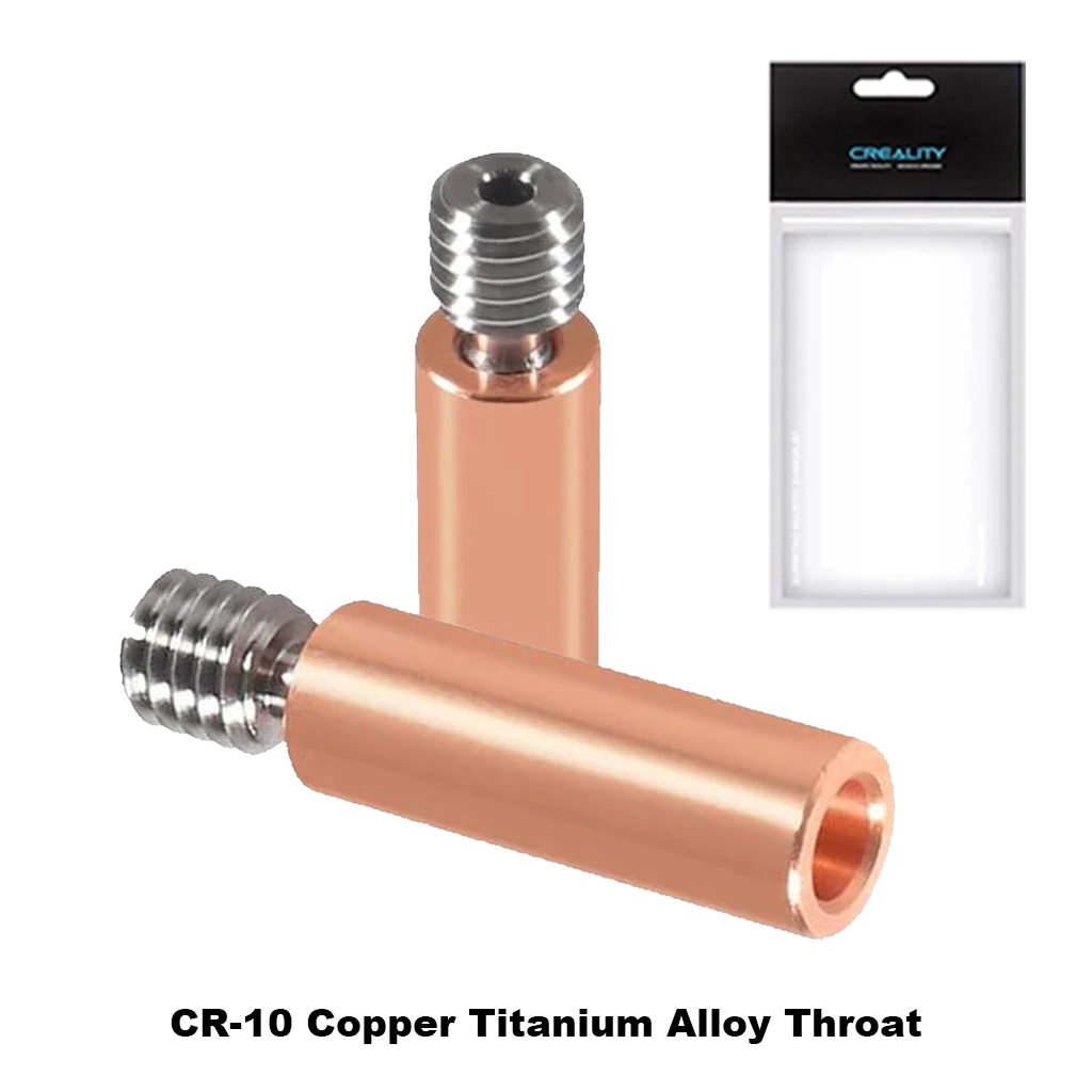 For Creality CR10 Heatbreak Titanium Alloy Heat Break Throat TC4 Throat High Temperature for Ender 3/CR-10 3D Printer Accessory
For Creality CR10 Heatbreak Titanium Alloy Heat Break Throat TC4 Throat High Temperature for Ender 3/CR-10 3D Printer Accessory