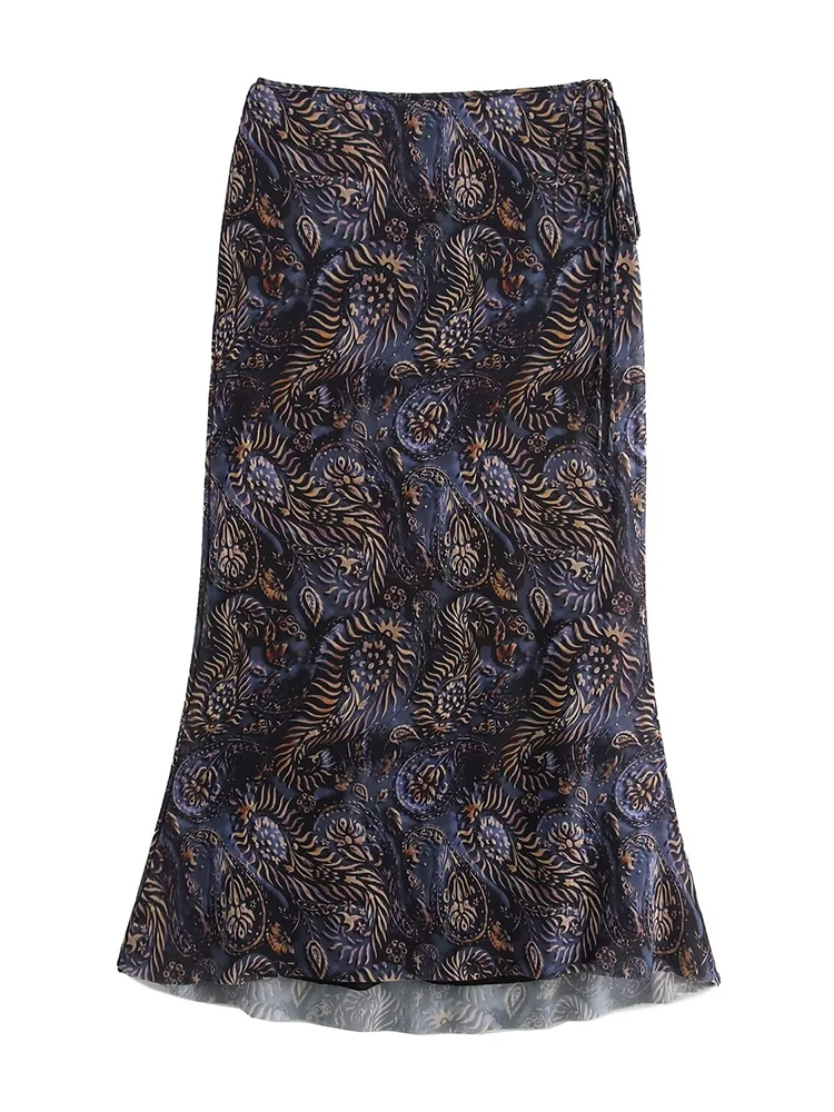 Willshela Women Fashion Tulle Printed Pleated Lace Up Midi Skirt Vinatge High Elastic Waist Female Chic Lady Skirts
Willshela Women Fashion Tulle Printed Pleated Lace Up Midi Skirt Vinatge High Elastic Waist Female Chic Lady Skirts