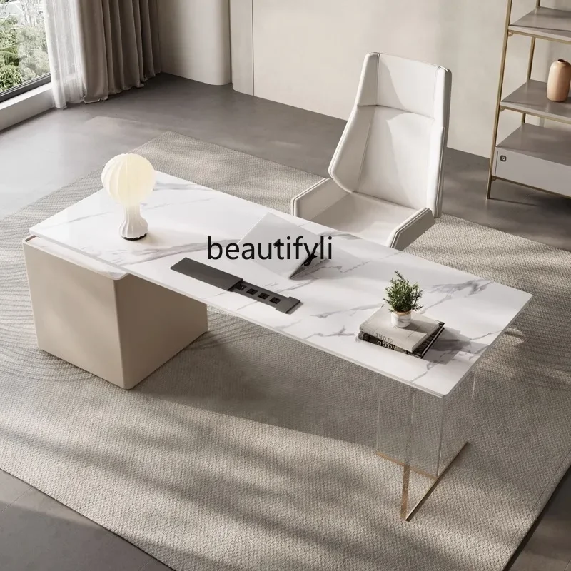 Slate desk light luxury modern home bedroom computer simple desk designer high-end desk
Slate desk light luxury modern home bedroom computer simple desk designer high-end desk