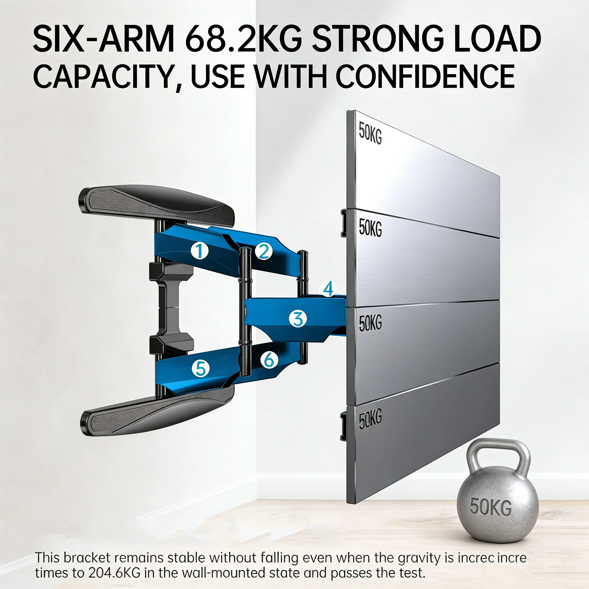 P65 Universal TV Hanging Stand Foldable Wall Hanging Stand Telescopic Rotating Adjustable Wall Hanging Stand 55-85 Inches
P65 Universal TV Hanging Stand Foldable Wall Hanging Stand Telescopic Rotating Adjustable Wall Hanging Stand 55-85 Inches