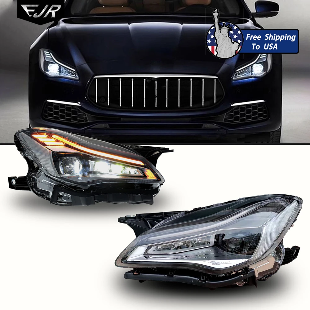 Автомобильные фары EJR для Maserati Quattroporte, светодиодные фары 2014-2017, обновление 2022, старый и новый автомобильный передний фонарь Plug and Play
Автомобильные фары EJR для Maserati Quattroporte, светодиодные фары 2014-2017, обновление 2022, старый и новый автомобильный передний фонарь Plug and Play